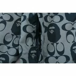 Hypeyourbeast BAPE X COACH Co-Branded Grey-Blue Hoodie