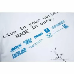 Hypeyourbeast OFF-WHITE Travis Scott Fortnite Peripheral Rap Tee Shirt'WHITE'