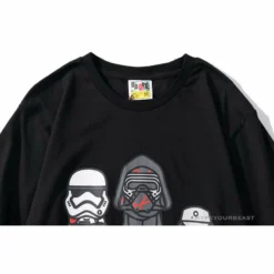 Hypeyourbeast BAPE X Star Wars Collaboration Black Warrior Tee Shirt'BLACK'
