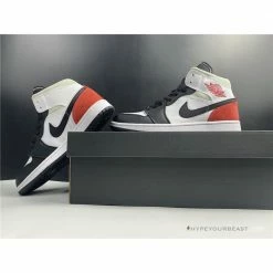 Hypeyourbeast Air Jordan 1 Mid White Red Black
