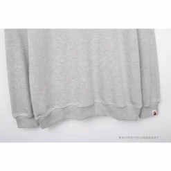 Hypeyourbeast BAPE Classic Ape Head Embroidered Long Sleeve Shirt'GREY'