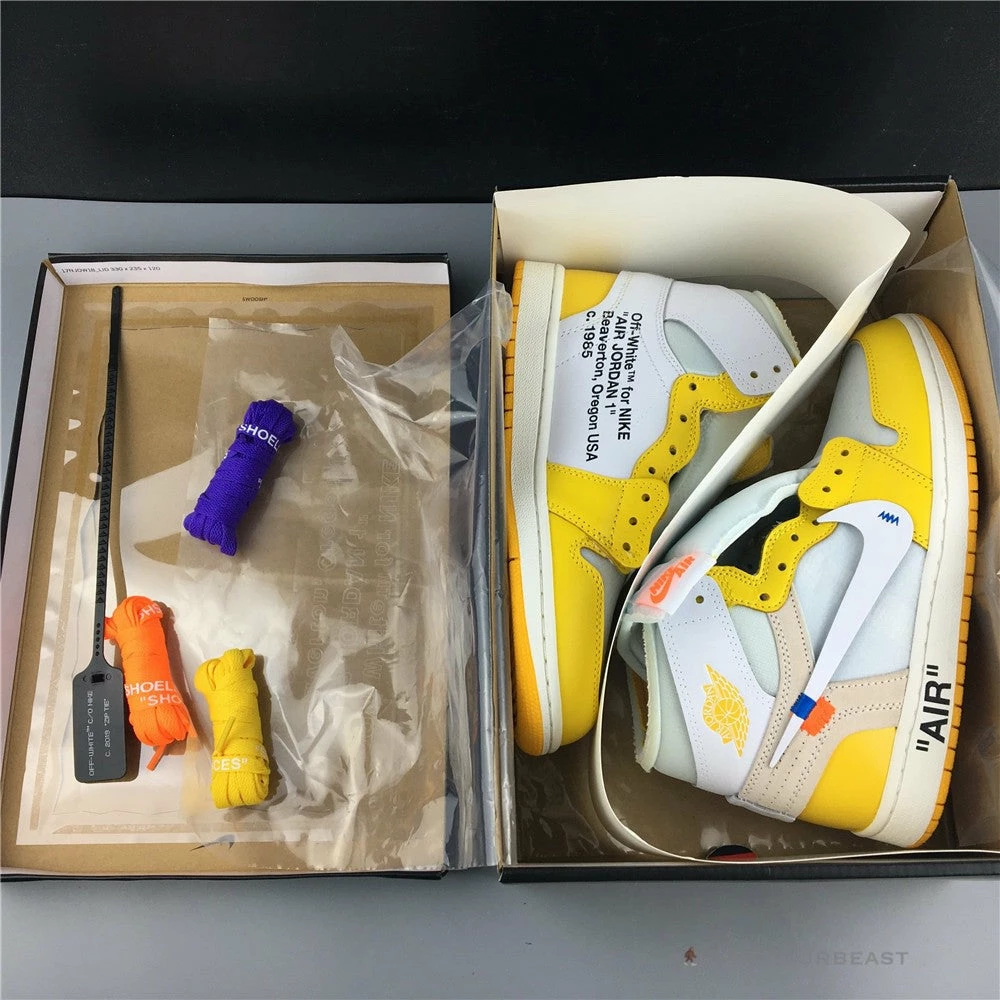 Hypeyourbeast Off-White X Air Jordan 1 High Canary Yellow
