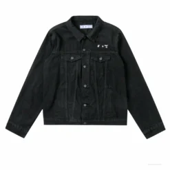 HypeYourBeast Off White Denim Black Jacket - Black Hoodies & Jackets