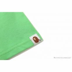 Hypeyourbeast Clothes BAPE Baby Milo Color Square Ape Head Tee Shirt'GREEN'