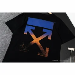 Hypeyourbeast OFF-WHITE Gradient Classic Cross Arrow Tee Shirt'BLACK'
