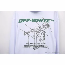 Hypeyourbeast OFF-WHITE Hand-Painted Utility Pole Worker Hoodie'WHITE'