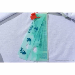 Hypeyourbeast T-Shirts OFF-WHITE Classic Cross Yellow Arrow Tape Tee Shirt'WHITE'