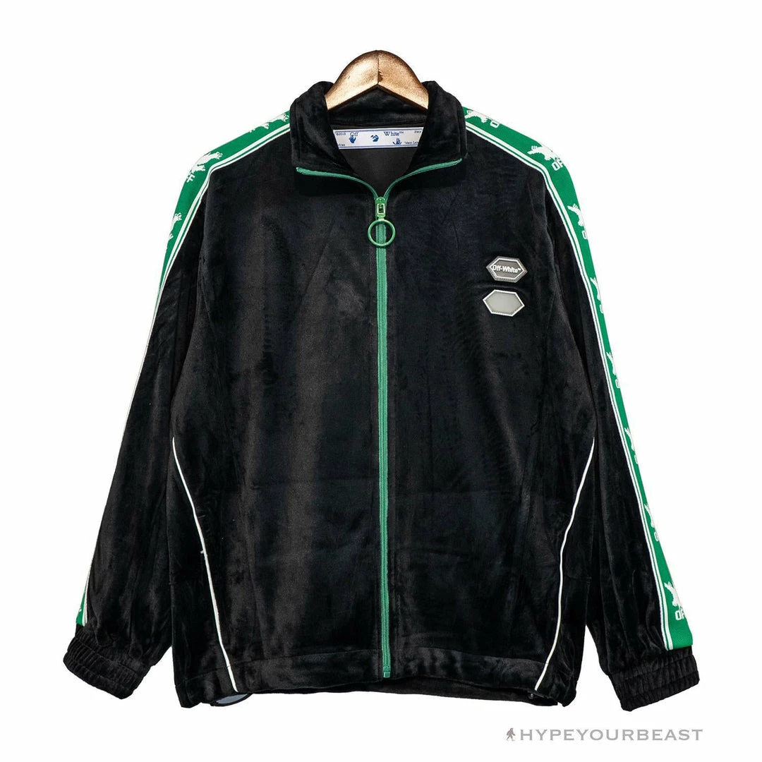 Hypeyourbeast OFF-WHITE Side Webbing Casual Green Letter Hoodie