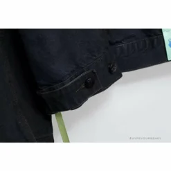 Hypeyourbeast OFF-WHITE Autumn And Winter New ️Back Blue Arrow Wash Denim Jacket Hoodies & Jackets