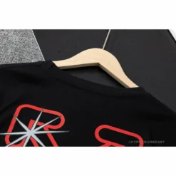 Hypeyourbeast T-Shirts OFF-WHITE Red Flash Cross Arrow Tee Shirt'BLACK'