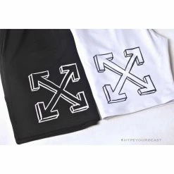 Hypeyourbeast Pants OFF-WHITE Dimensional Sketch Shorts'BLACK'