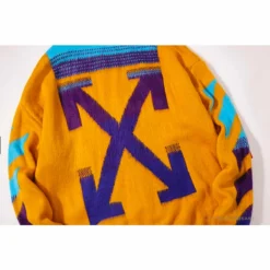 Hypeyourbeast OFF-WHITE Mohair Zip Sweater Hoodie'Yellow'