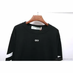 Hypeyourbeast Shirts OFF-WHITE Classic Basic Cotton Terry Round Long Sleeve Shirt'BLACK'