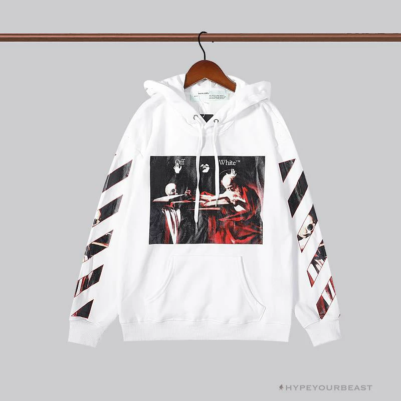 Hypeyourbeast Hoodies & Jackets OFF-WHITE Skull And Writing Hoodie 'WHITE'