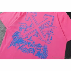 Hypeyourbeast T-Shirts OFF-WHITE Tropical Landscape Tee Shirt'PINK'
