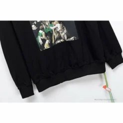 Hypeyourbeast OFF-WHITE New Madonna Painting Cotton Terry Long Sleeve Shirt'BLACK' Shirts