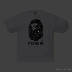 Hypeyourbeast BAPE Starry Sky Camouflage Luminous Great Ape Man Head Tee Shirt'WHITE'