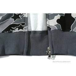 Hypeyourbeast BAPE Shark Head STA Star Camouflage Hoodie'BLACK'