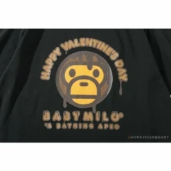 Hypeyourbeast BAPE Baby Milo Valentine's Day Chocolate Tee Shirt'BLACK'