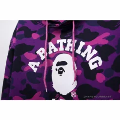 Hypeyourbeast BAPE X Bathing Ape Head Camouflage Hoodie'PURPLE'