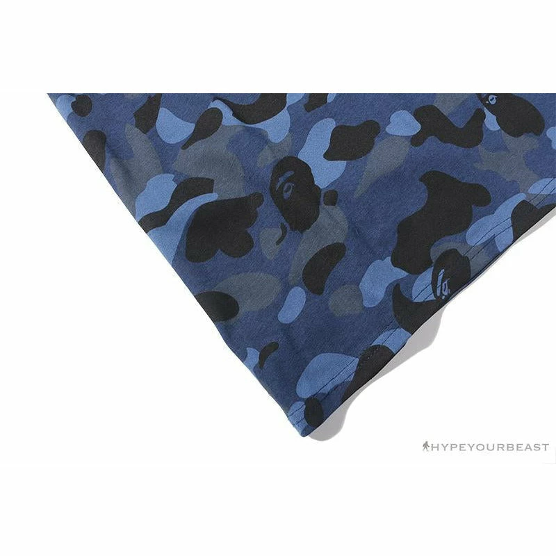 Hypeyourbeast BAPE Camouflage Shark Head Classic Cotton Short Sleeve Tee Shirt 'BLUE' Clothes