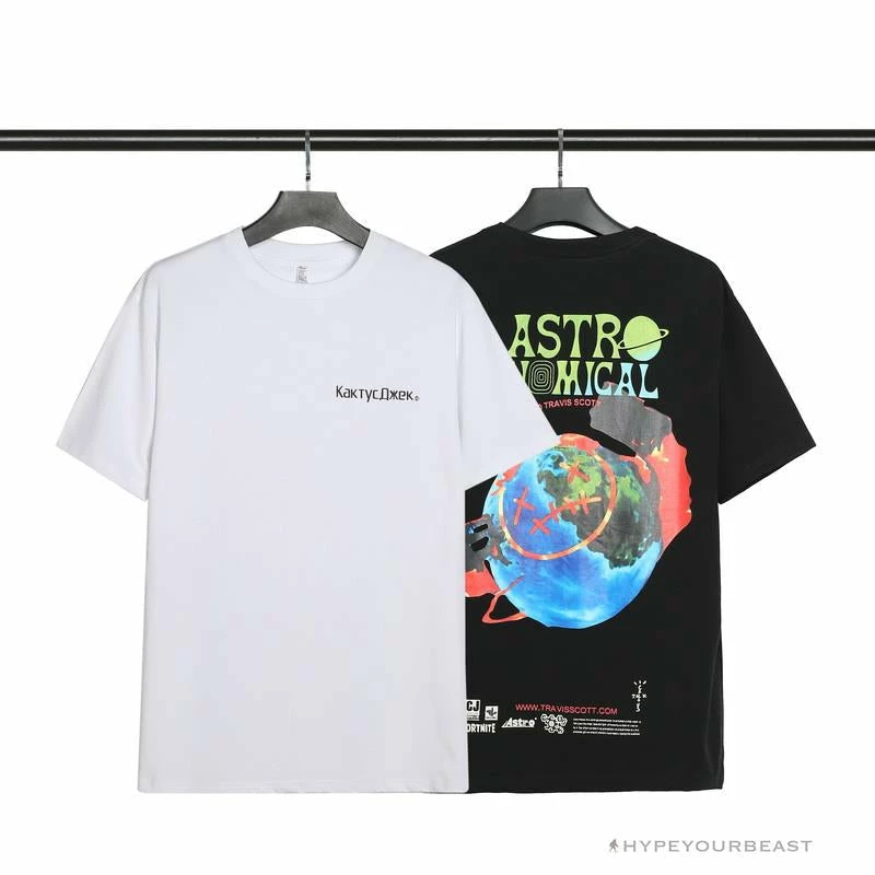 Hypeyourbeast OFF-WHITE Travis Scott Cactus Jack Kakty Comek Tee Shirt 'WHITE'