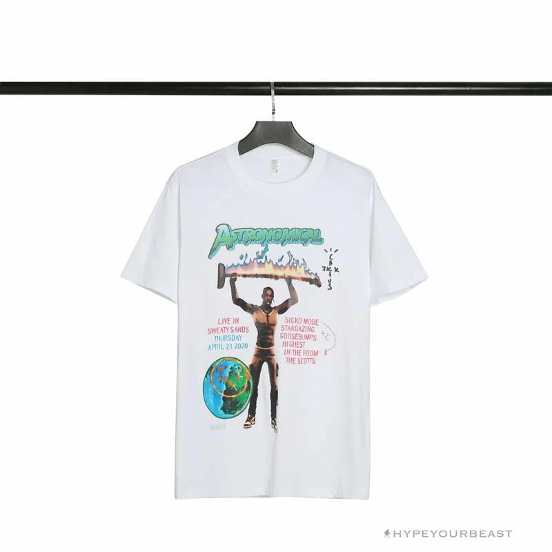 Hypeyourbeast OFF-WHITE Travis Scott Fortnite Tee Shirt 'WHITE'