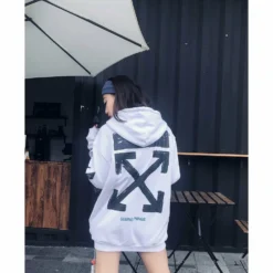 HypeYourBeast Hoodies & Jackets Off White Hoodie White & Black