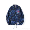 Hypeyourbeast BAPE X RUSSELL ATHLETIC Drawstring Camouflage Sweater 'BLUE' Clothes