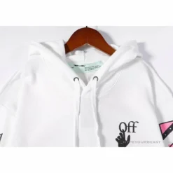 Hypeyourbeast Hoodies & Jackets OFF-WHITE Pink Orange Arrow Hoodie'WHITE'