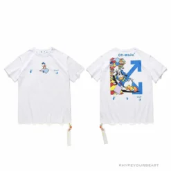 Hypeyourbeast OFF-WHITE Summer Donald Duck Print Tee Shirt'WHITE'
