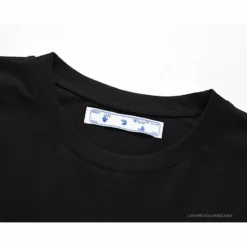 Hypeyourbeast OFF-WHITE Graffiti Letter Doraemon Tee Shirt' BLACK' T-Shirts