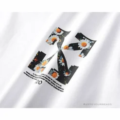 Hypeyourbeast T-Shirts OFF-WHITE Daisy Graffiti Arrow Conley Tee Shirt'WHITE'