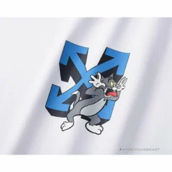 Hypeyourbeast OFF-WHITE Tom And Jerry Loose Tee Shirt'WHITE' T-Shirts