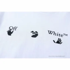 Hypeyourbeast T-Shirts OFF-WHITE Sea Blue Cross Arrow Tee Shirt'WHITE'