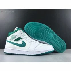 Hypeyourbeast Air Jordan 1 Mid White Mystic Green