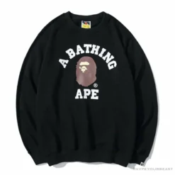 Hypeyourbeast BAPE X Bathing Ape Head Long Sleeve Shirt 'BLACK'