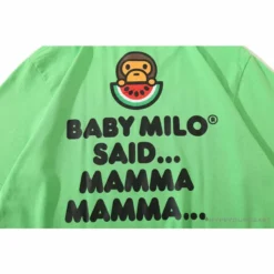 Hypeyourbeast Clothes BAPE Baby Milo Watermelon Little Monkey Tee Shirt'GREEN'