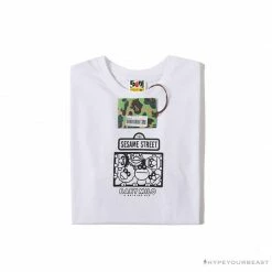 Hypeyourbeast BAPE Baby Milo Sesame Street Plain Tee Shirt'WHITE' Clothes
