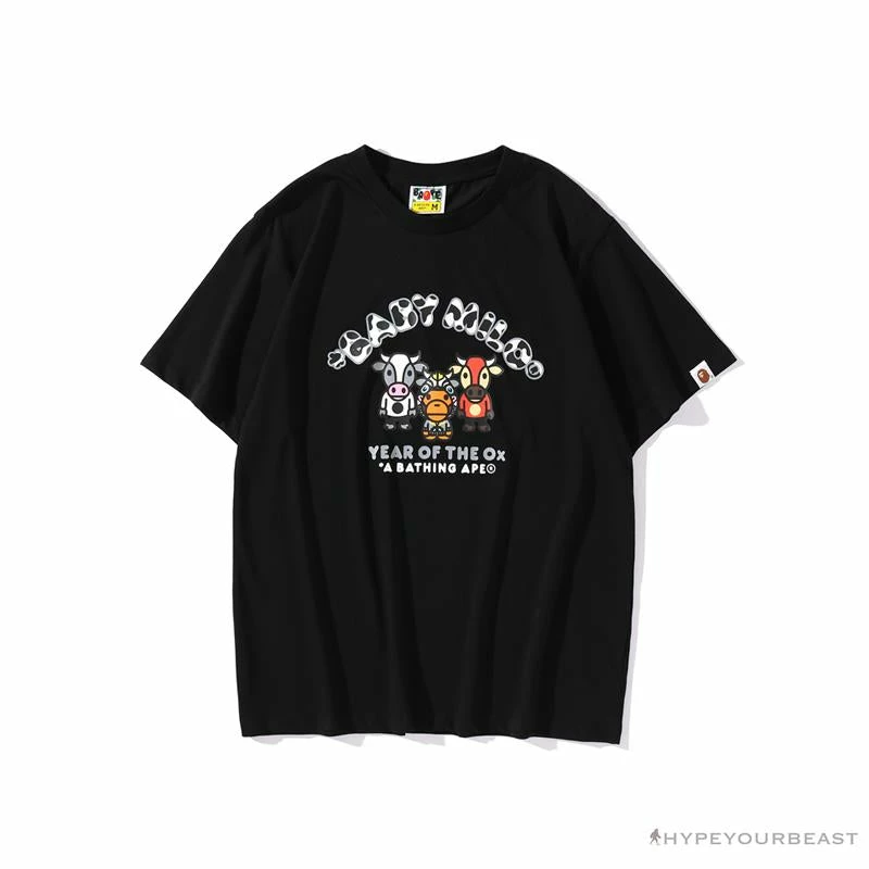 Hypeyourbeast Clothes BAPE Baby Milo Year Of The Ox Tee Shirt 'BLACK'