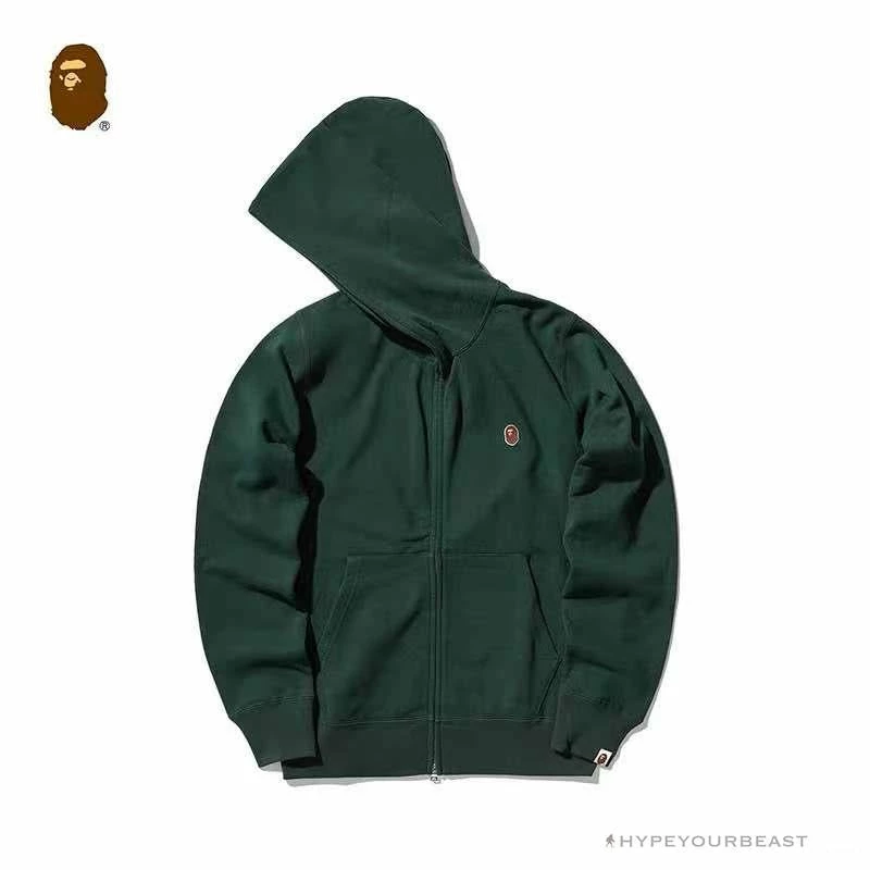 Hypeyourbeast BAPE Classic Ape Head Hoodie 'GREEN' Clothes