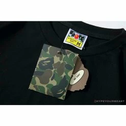 Hypeyourbeast Clothes BAPE APES TOGETHER English Alphabet Ape Head Long Sleeve Shirt'BLACK'