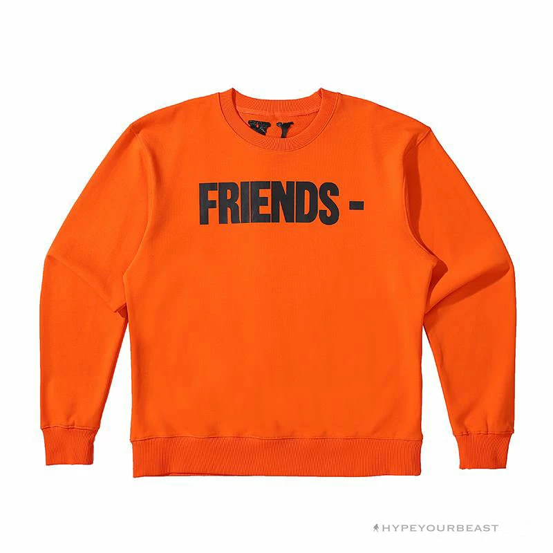 HypeYourBeast Shirts Vlone Black Shirt - Orange
