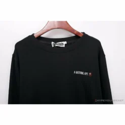Hypeyourbeast Clothes BAPE Behind The Great Ape-Man Head Long Sleeve Shirt'BLACK'