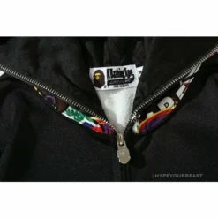 Hypeyourbeast Clothes BAPE Badge LOGO Sticker Style Stitching Hoodie