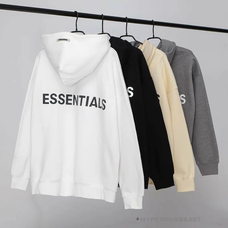 HypeYourBeast FOG Hoodie Reflective ‘ESSENTIALS’ Black Hoodies & Jackets