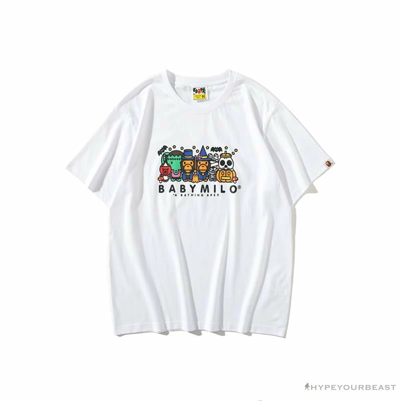 Hypeyourbeast BAPE Baby Milo Halloween Tee Shirt 'WHITE' Clothes
