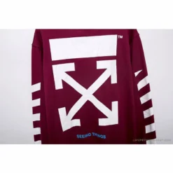 Hypeyourbeast OFF-WHITE Classic Basic Cotton Terry Long Sleeve Shirt'WINE RED' Shirts