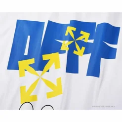 Hypeyourbeast OFF-WHITE Doraemon Stereo Arrow Tee Shirt WHITE T-Shirts