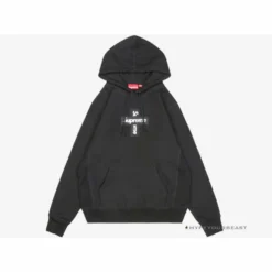 HypeYourBeast Hoodies & Jackets Supreme Cross Box Logo Hoodie Black